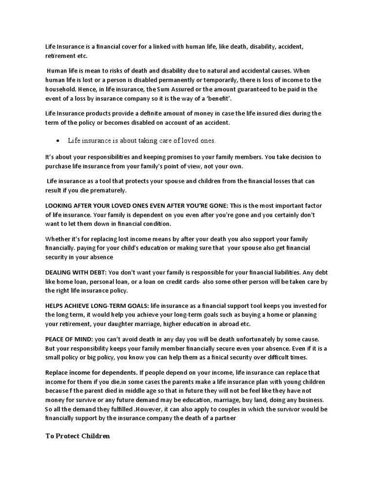 Essential Guide to Life Insurance Benefits | PDF | Life Insurance ...