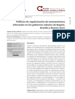 Politicas de Regularizacion de Asentamientos Infor PDF