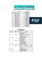 Minor Tests & Major Exams Schedule