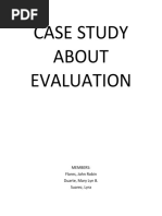 Case Study About Evaluation