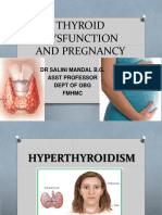 Thyroid Dysfunction and Pregnancy: DR Salini Mandal B.G. Asst Professor Dept of Obg FMHMC