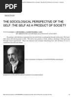 THE SOCIOLOGICAL PERSPECTIVE OF THE SELF - THE SELF AS A PRODUCT OF SOCIETY - IamRolex