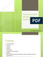 Systemic Disease and Their Oral Manifestations