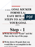 The Goal Kicker Formula