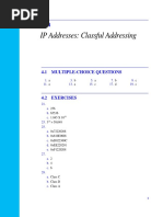 IP Addresses: Classful Addressing: 4.1 Multiple-Choice Questions