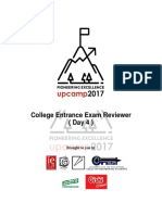 College Entrance Exam Reviewer (Day 4) : Brought To You by
