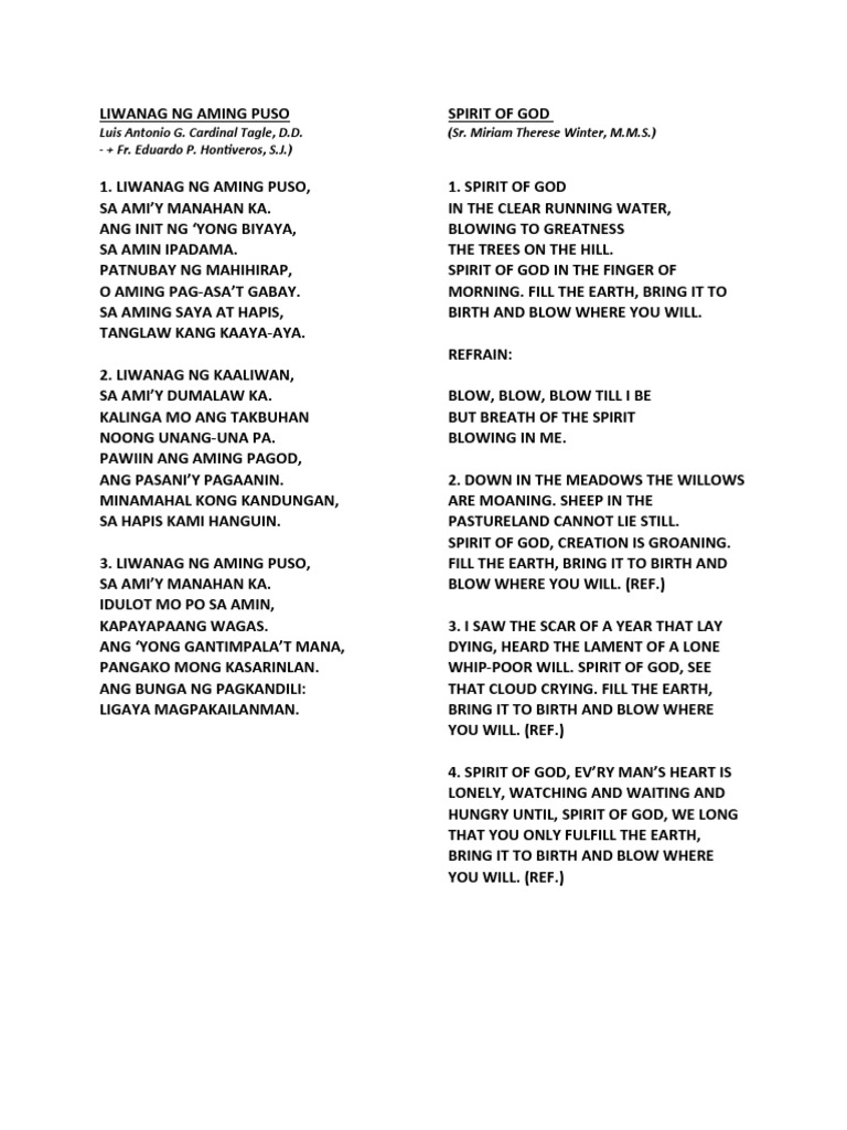 Liwanag Ng Aming Puso Pdf