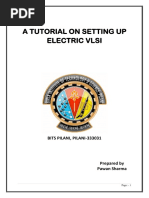 A Tutorial On Setting Up Electric Vlsi: Bits Pilani, Pilani-333031