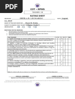 Cot - RPMS: Rating Sheet