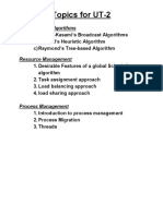 Topics for UT-2: Token, Resource, Process Management