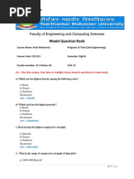 Model Question Bank: Faculty of Engineering and Computing Sciences