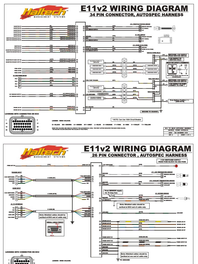 Haltech E11v2 Wiring Diagram PDF Ignition System Fuel Injection