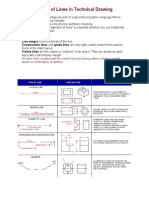 The Alphabet of Lines in Technical Drawing