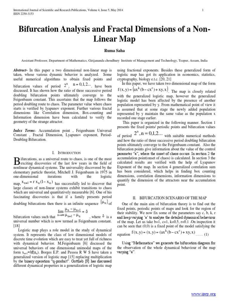 Chaos Theory in Nonlinear Maps | PDF | Chaos Theory | Dynamical System
