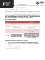 Event Proposal: Time Title Description