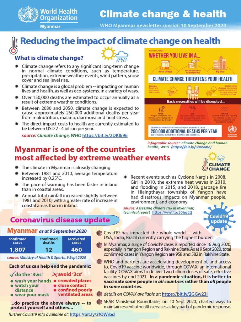 Climate Change's Health Impact in Myanmar | PDF | Global Warming ...