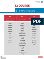 B2 Course: Unit 16 - Sports & Leisure