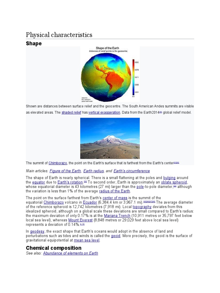 Physical Characteristics | PDF | Plate Tectonics | Atmosphere