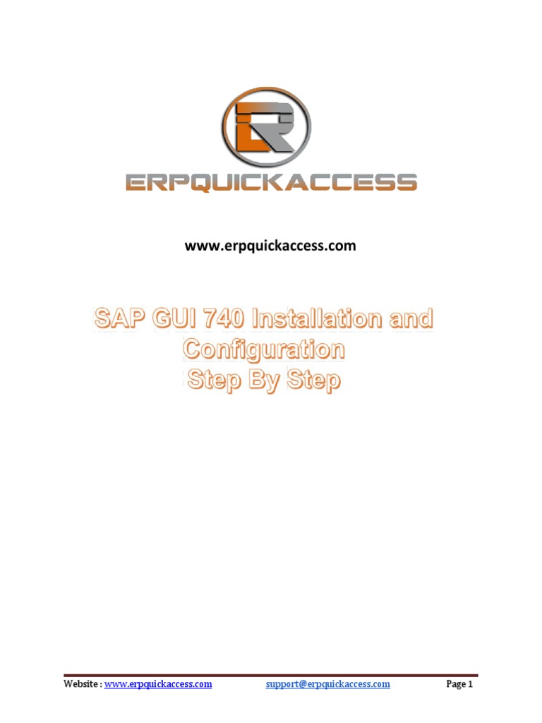 SAP GUI Installation and Configuration | PDF | Computer Architecture ...