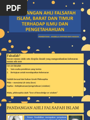 Pandangan Ahli Falsafah Islam Barat Dan Timur Edup3013 Pdf