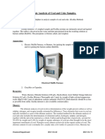 Ultimate Analysis of Coal and Coke Samples.: Energy Engineering Lab