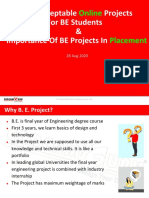 Importance of B.E. projects, CAD and CAE  in Placement