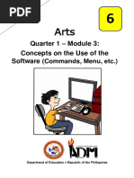 Quarter 1 - Module 3: Concepts On The Use of The Software: (Commands, Menu, Etc.)