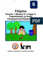 Filipino6 Q1 Mod8 Pagbabahagi NG Isang Pangyayaring Nasaksihan Version3