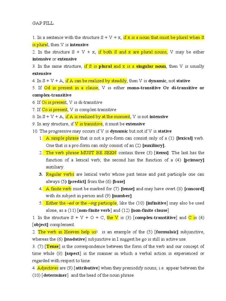 Intensive or Extensive Extensive | PDF | Clause | Verb
