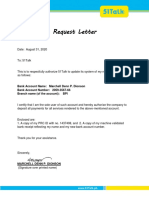 Request Letter For Changing Bank Acc PDF