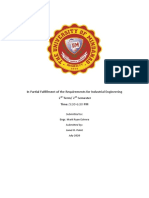 In Partial Fulfillment of The Requirements For Industrial Engineering 2 Term/ 2 Semester Time: 5:30-6:30 PM