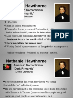 Nathaniel Hawthorne: American Romanticism "Dark Romantic"