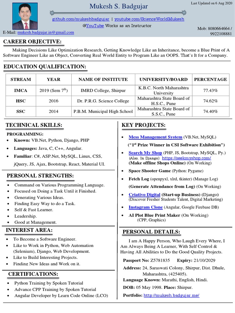 MSB Resume 2 Update 2.7 | PDF | Software | Software Development