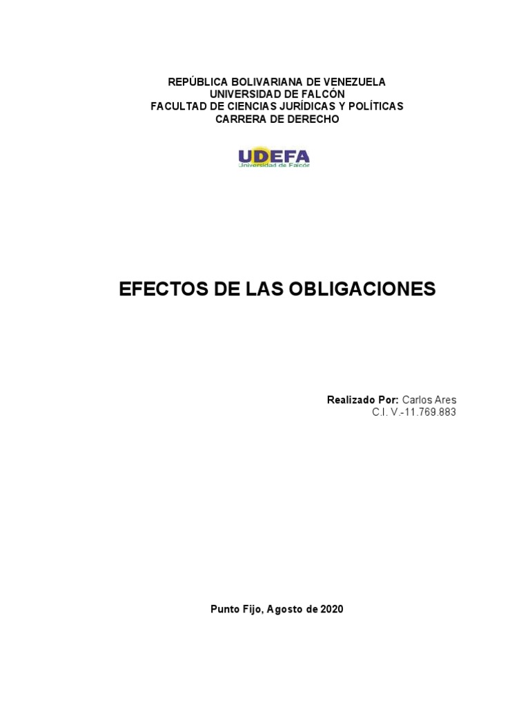 Efectos y Cumplimiento de Obligaciones | PDF | Pagos | Gobierno