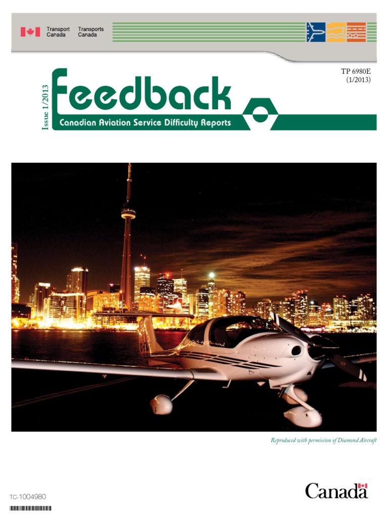 Canadian Aviation Service Difficulty Reports: Reproduced With ...