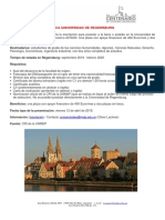 Convocatoria Beca Universidad de Regensburg PDF