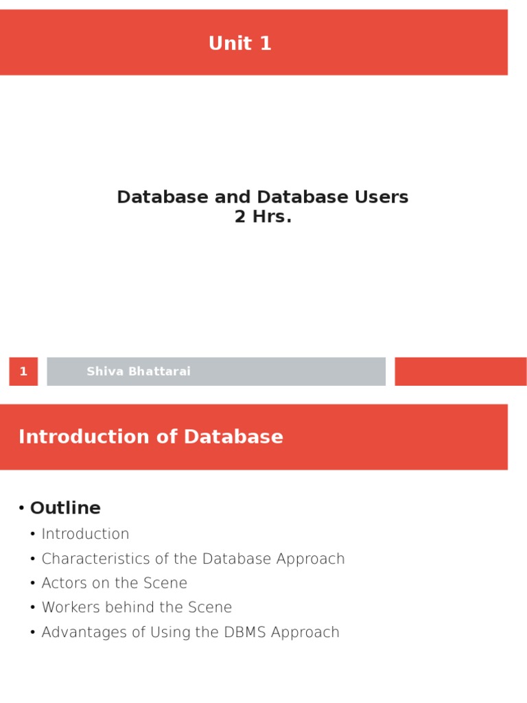 Introduction to Databases and DBMS | PDF | Programmer | Database ...