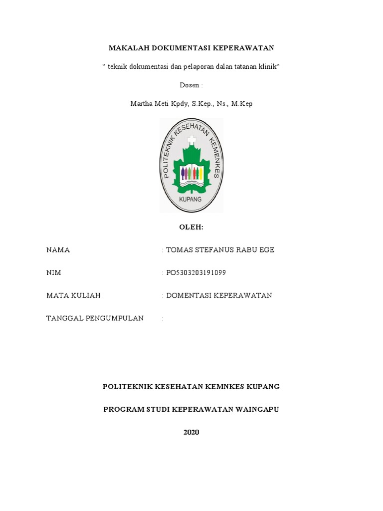 Makalah Model Dokumentasi Keperawatan Pdf