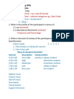 Analyzing Anxiety Levels Using SPSS