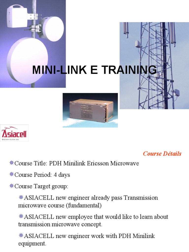 PDH Mini-Link Ericsson Training Course | PDF | Radio | Transmitter