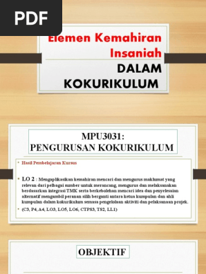 Elemen Kemahiran Insaniah Pdf