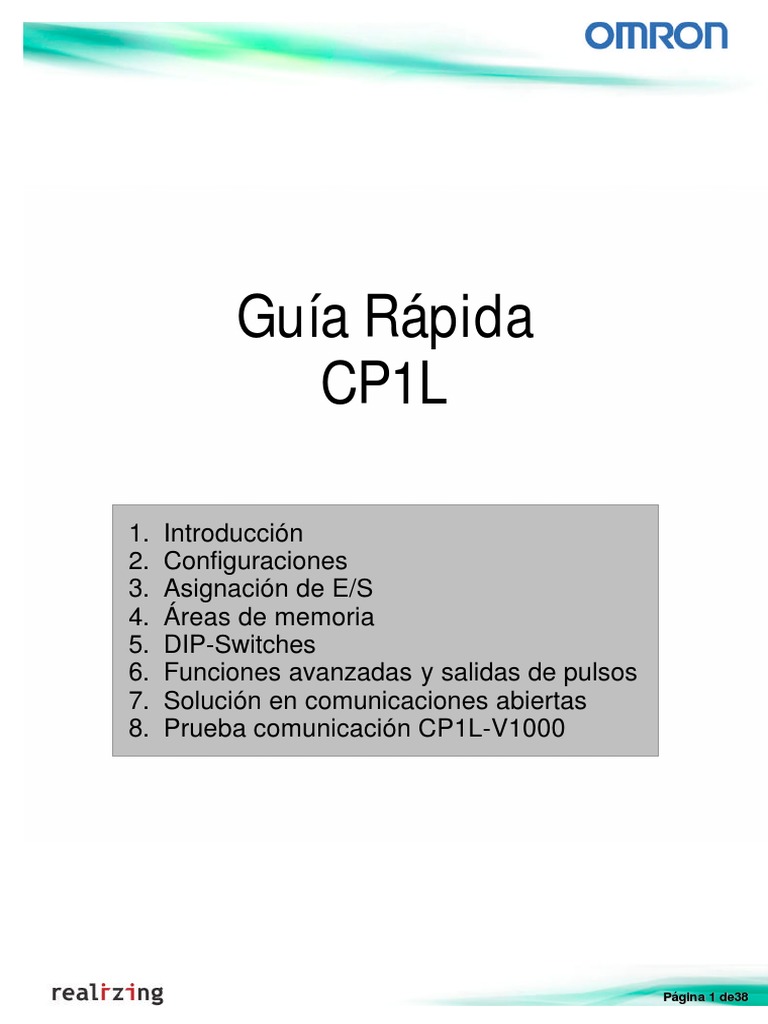 CP1L Guia Rapida PDF | PDF | Unidad Central de procesamiento ...