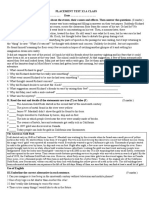 Placement Test Xi A Class