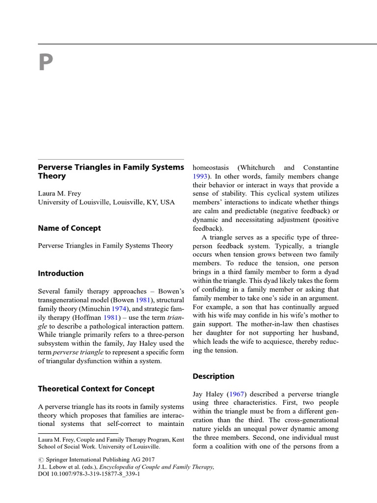 Perverse Triangles in Family Systems Theory Name of Concept PDF