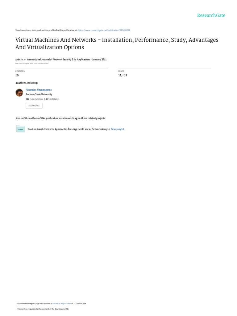 Virtual Machines: Installation & Performance Study | PDF | Virtual ...