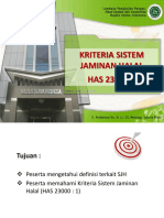 Kriteria Sistem Jaminan Halal HAS 23000