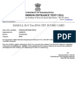 Cet Mark Sheet PDF