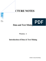 Lecture Notes: Data and Text Mining