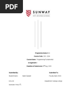 Assignment of Array LabsheetJava