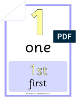 Flashcard - 1 To 20 (Cardinal+ Ordinal)